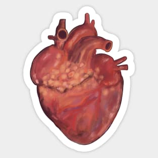 Human heart digital painting Sticker